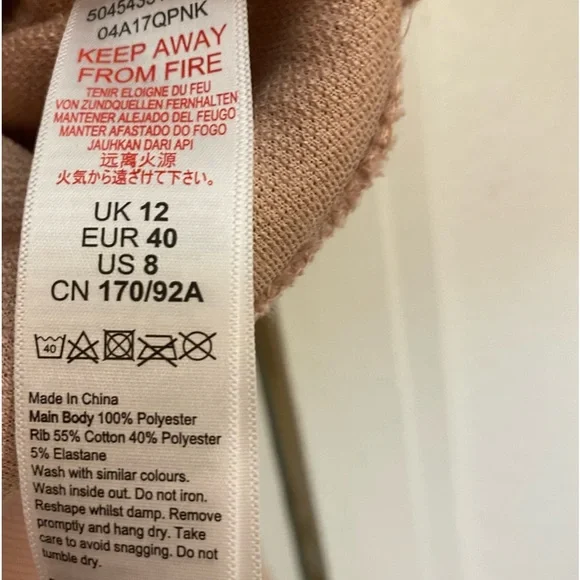 NEW~ Topshop Peach Teddy Sherpa Sweater/Sweatshirt  NWOT  ~  size 8 - Picture 14 of 16